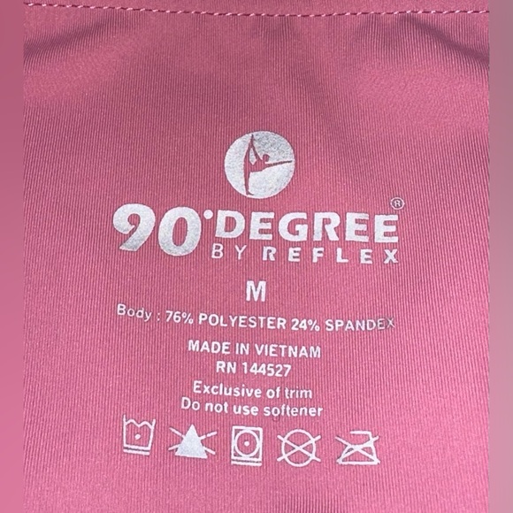 90 DEGREE BY REFLEX Pink Leggings Size Medium RN 144527 - Picture 13 of 13